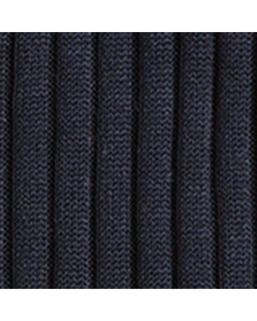 Pantherella Blue Ribbed Danvers Socks for men
