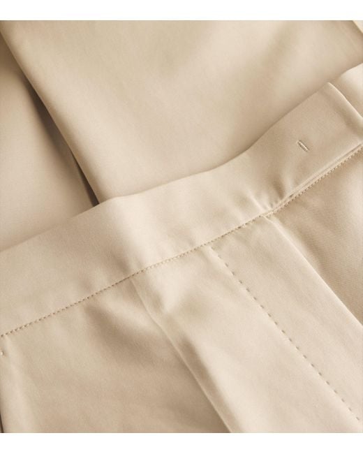 Max Mara Natural Stretch-Cotton Wide-Leg Trousers