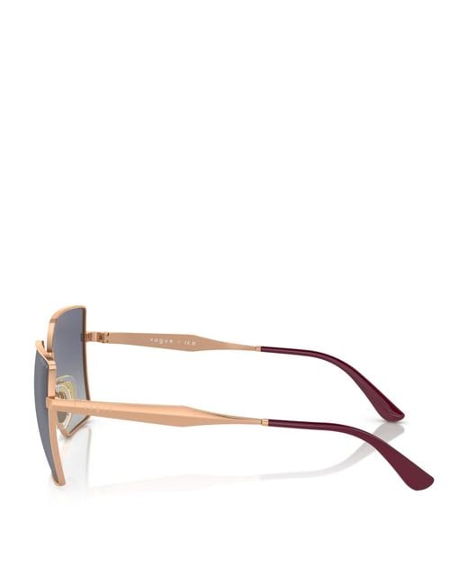 Vogue Gray Metal Square Sunglasses