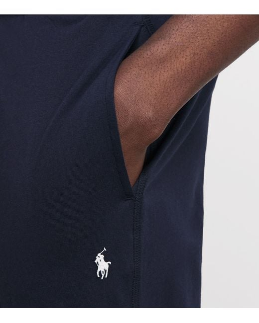 Polo Ralph Lauren Blue Cotton Jersey Sleep Shorts for men