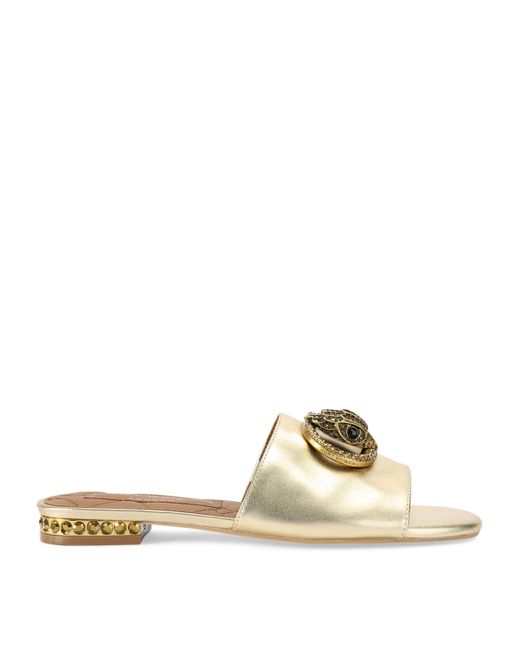 Kurt Geiger Natural Leather Chelsea Flat Sandals