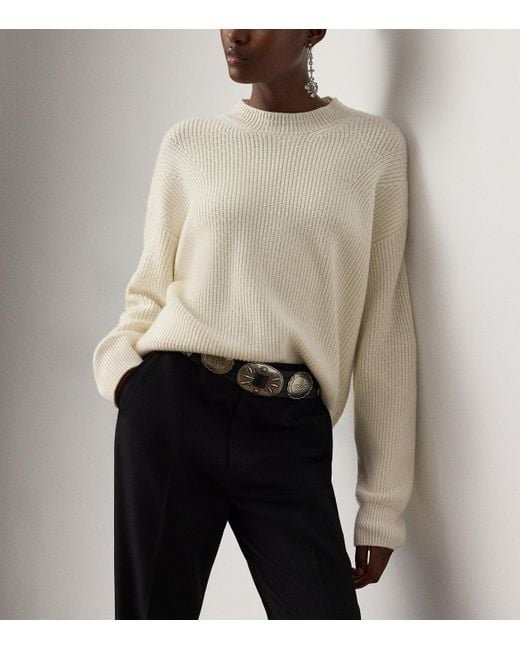 Ralph Lauren White Cashmere Sweater