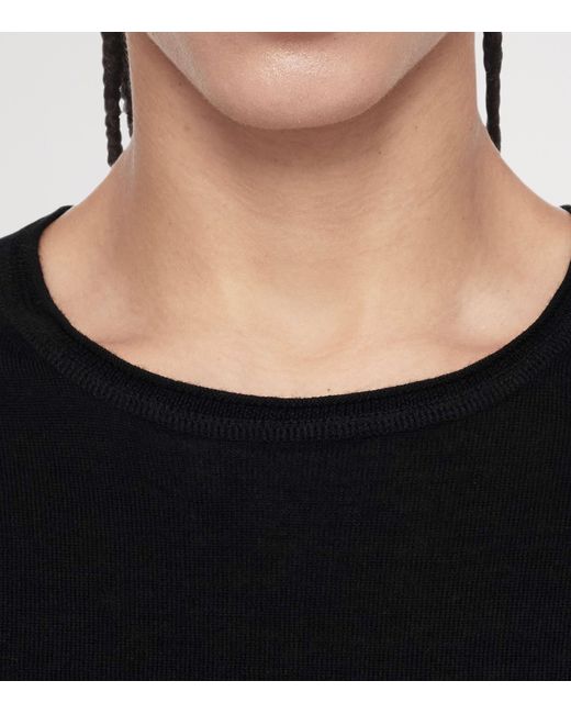 AllSaints Black Merino Wool Coyte Sweater