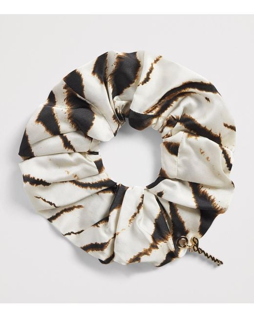 Ganni Metallic Printed Scrunchie