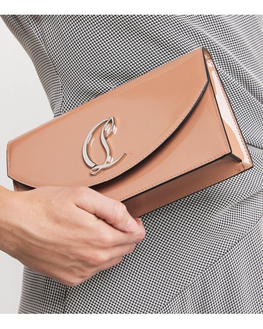 Christian Louboutin Pink Loubi54 Patent Leather Clutch Bag