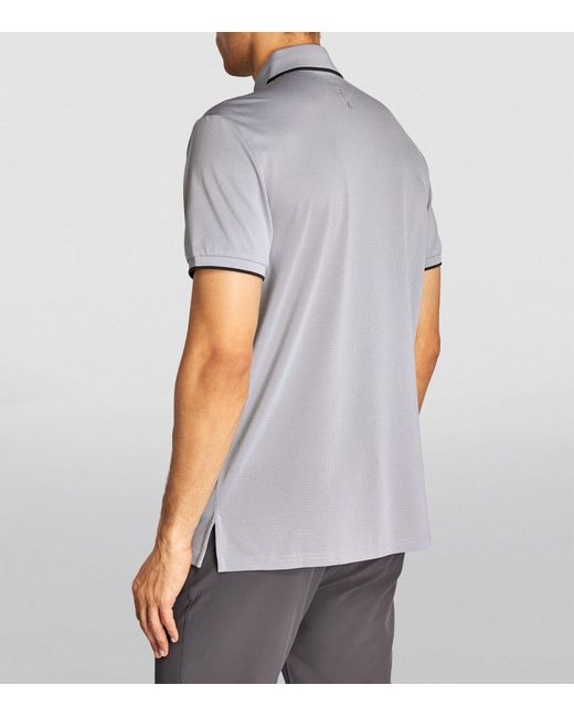 RLX Ralph Lauren Gray Logo Short-sleeve Polo Shirt for men