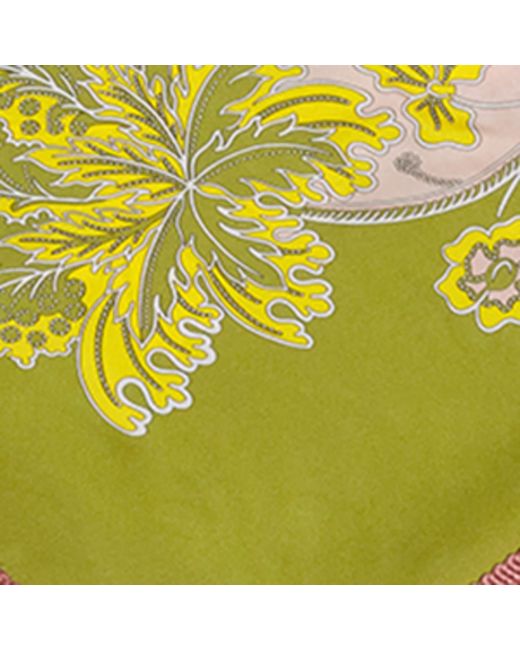 LaDoubleJ Multicolor Silk Printed Fringed Scarf