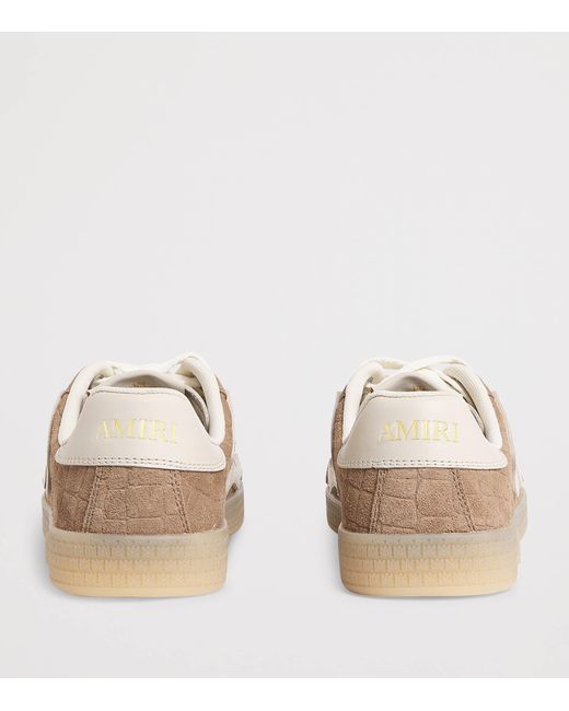 Amiri Natural Suede Pacific Bones Low-Top Sneakers for men