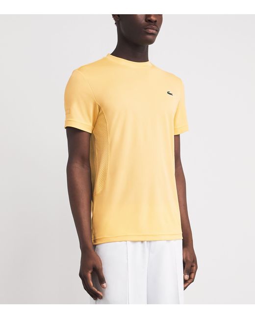 Lacoste Yellow Technical Logo T-Shirt for men