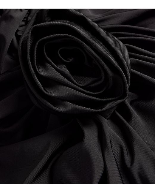 Magda Butrym Black Long-sleeve Gathered Mini Dress