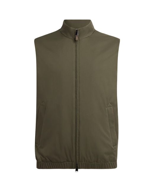 Canali Green High-Neck Gilet for men