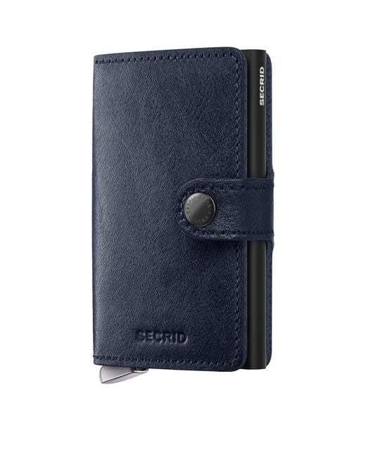 Secrid Blue Basco Leather Miniwallet for men