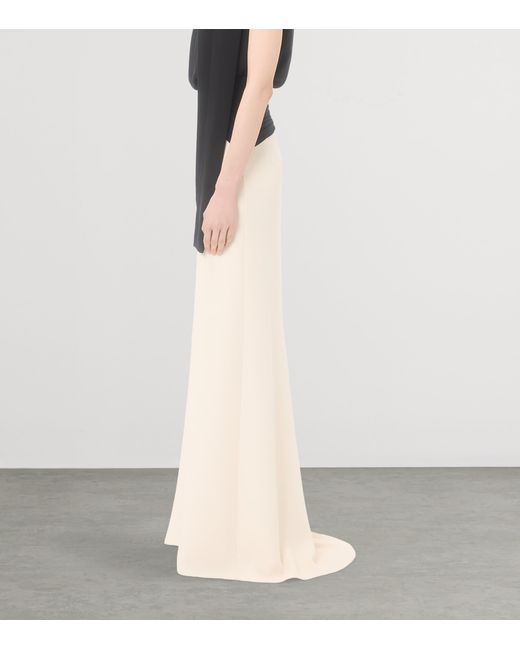 Valentino Natural Silk Gathered-Waist Maxi Skirt