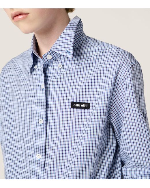 Miu Miu Blue Check Shirt