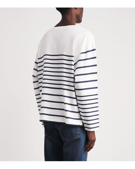 Polo Ralph Lauren White Cotton Stripe Sweater for men