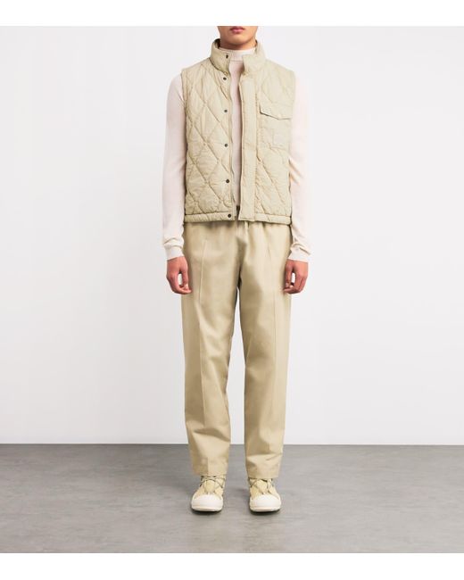 Stone Island Natural Quilted Ghost Gilet for men