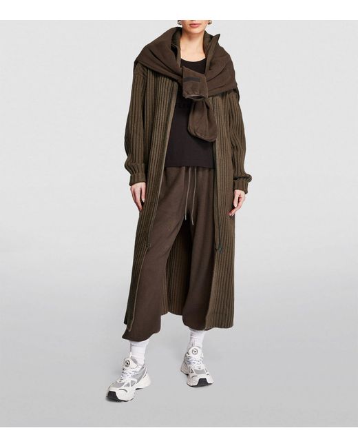 Fear Of God Brown Ribbed Longline Cardigan