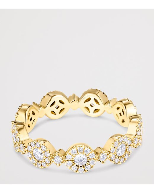 David Morris Metallic And Diamond Triolette Oval Ring