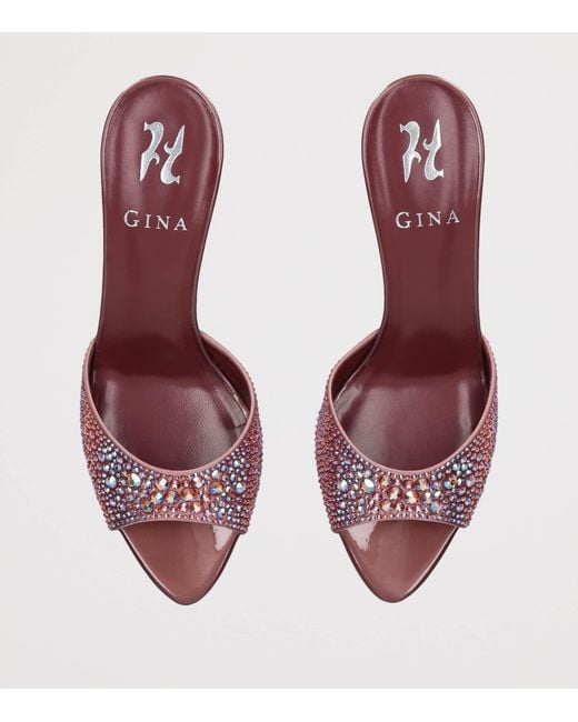 Gina Pink Crystal Comet Mules 55