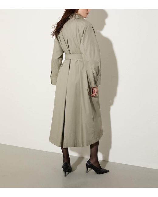 MAX&Co. Gray Cotton-Blend Trench Coat