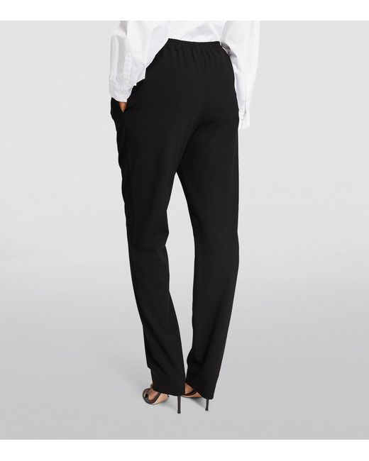 Eskandar Black Wool-Rich Trousers