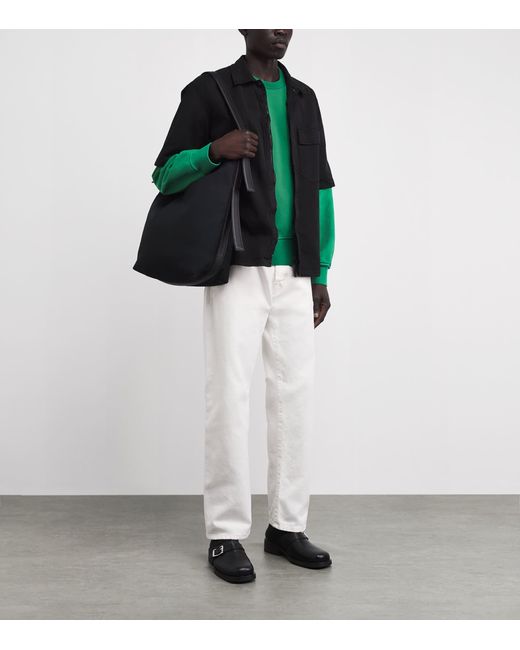 Stone Island Green Organic Cotton Raglan-Sleeve Sweatshirt for men