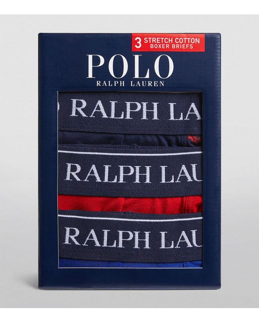 Polo Ralph Lauren Red Stretch-cotton Trunks (pack Of 3) for men