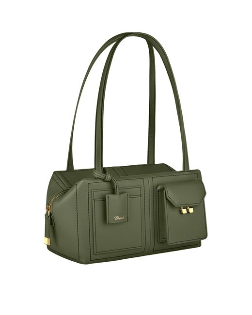 Chopard Green Leather Ice Cube Shoulder Bag