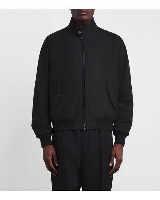 Ralph Lauren Black Silk Saunders Bomber Jacket for men