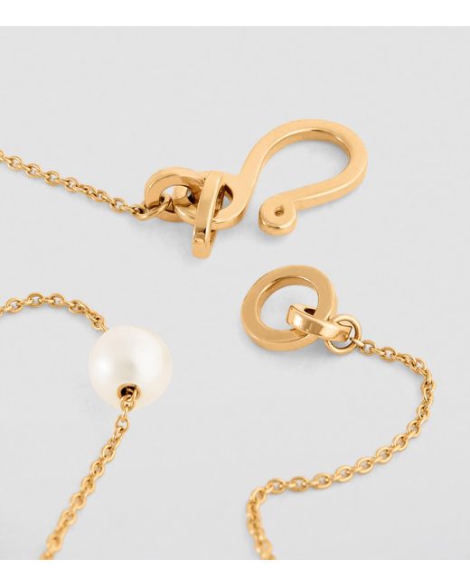 Sophie Bille Brahe Metallic And Pearl Stella Bracelet