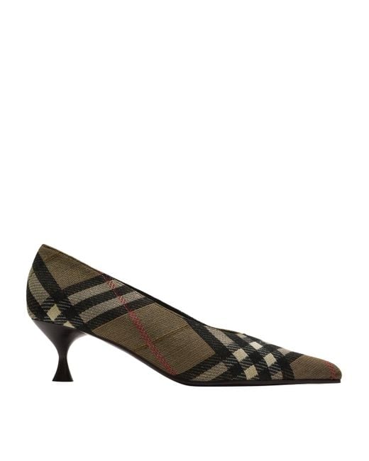 Burberry Brown Check Cameo Pumps 55