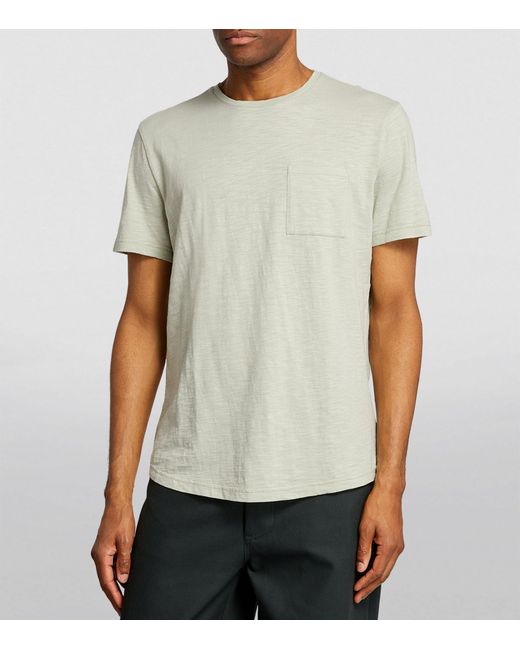PAIGE White Cotton Kenneth T-shirt for men