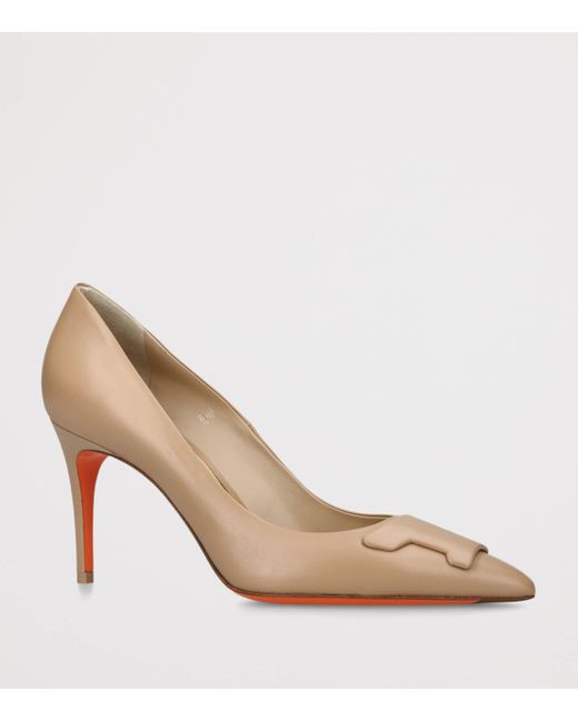 Santoni Natural Leather Sibille Pumps 85