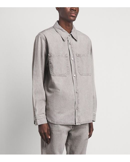 Agolde Gray Craven Denim Shirt for men