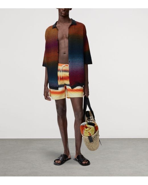 Loewe Orange X Paula's Ibiza Stripe Swim Shorts for men