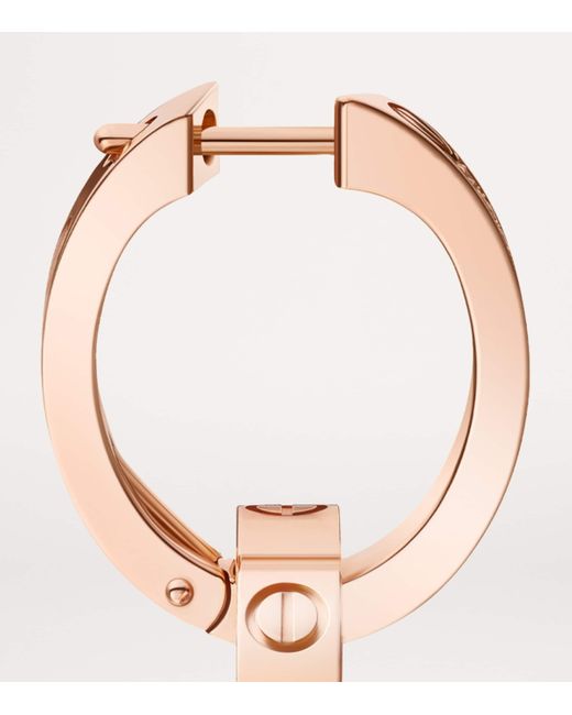 Cartier Natural And Diamond Love Double Hoop Earrings