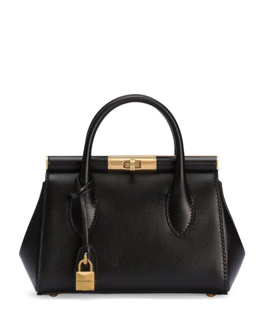 Dolce & Gabbana Black Leather Top-Handle Bag