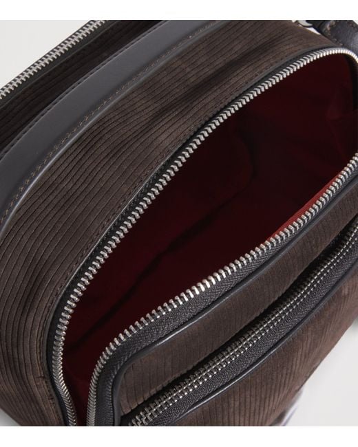 Paul Smith Black Suede Camera Cross-Body Bag for men