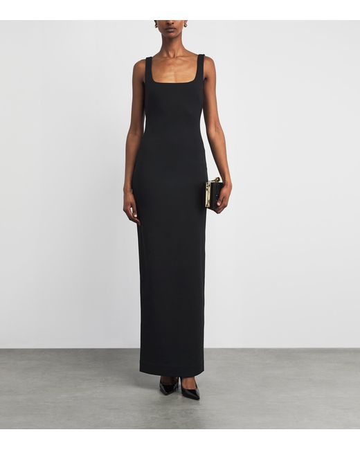 Solace London Black Crepe Aneila Maxi Dress