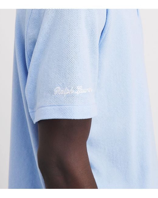 Polo Ralph Lauren Blue X Wimbledon Cotton Mesh Polo Shirt for men