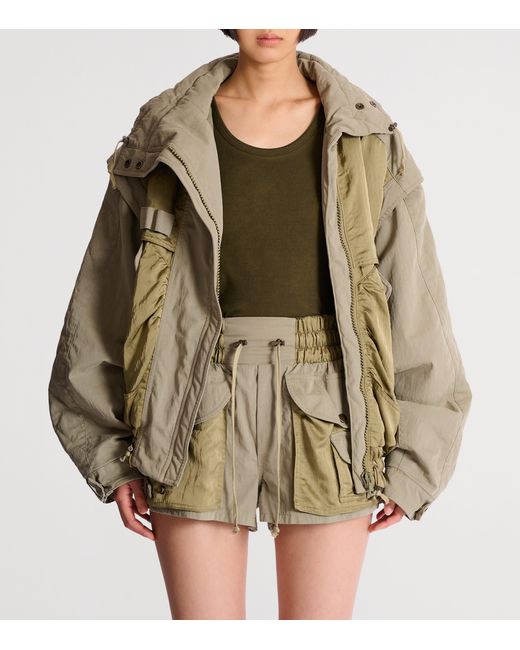 Balmain Green Twill Bomber Jacket