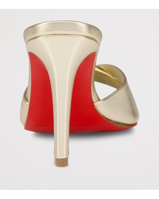 Christian Louboutin Natural Fanny Slide Nappa Leather Mules 85