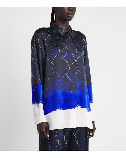 Roksanda Blue Silk Printed Leonara Blouse