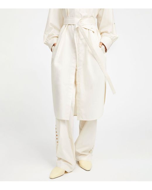 Aeron White Belted Senate Midi Dress