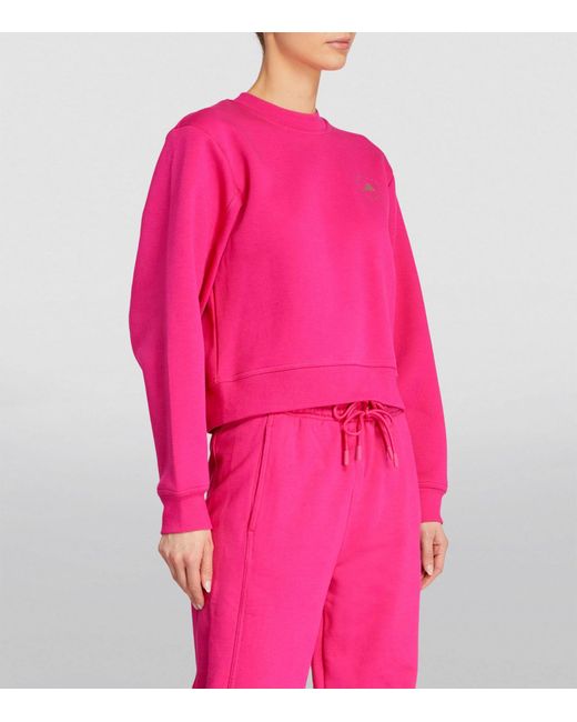 Adidas By Stella McCartney Pink Cotton-blend Sweatshirt