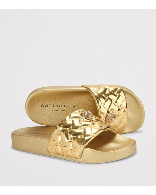 Kurt Geiger Yellow Meena Eagle Slides