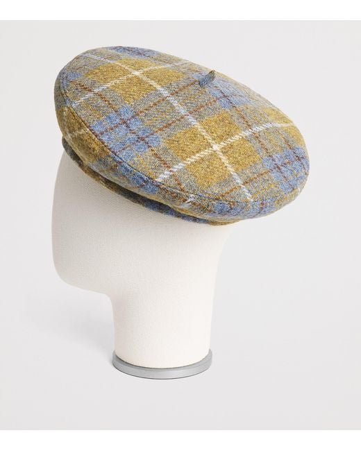 Vivienne Westwood White Wool Tartan Beret