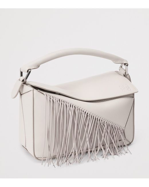 Loewe Gray Small Fringed Puzzle Bag