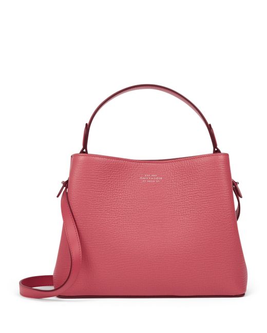 Smythson Pink Leather Day Cross-Body Bag