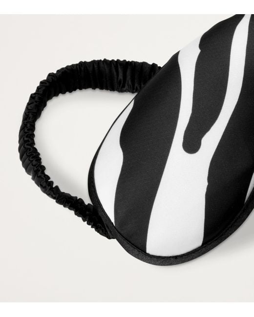 Dolce & Gabbana White Zebra Slippers And Sleep Mask Travel Set